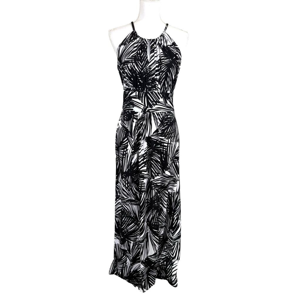 Maggy London Maxi Dress 8 Halter Resort Cruise Vacation Wedding Guest Island